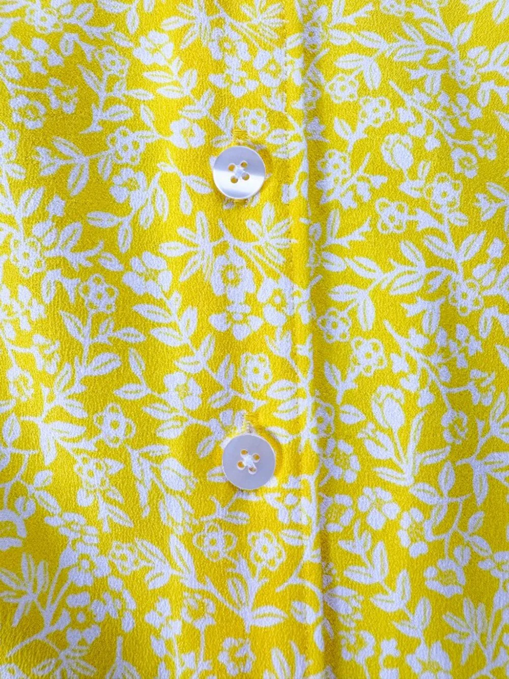 Draper James Bonnie Mini Dress Yellow Ditsy Floral Pattern Women's‎ Size 6